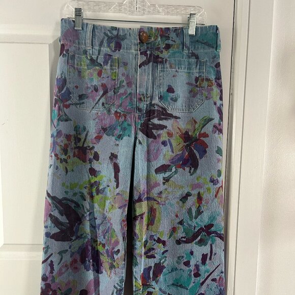 The Denim Colette Cropped Wide-Leg Jeans (Size 28) - Picture 2 of 11